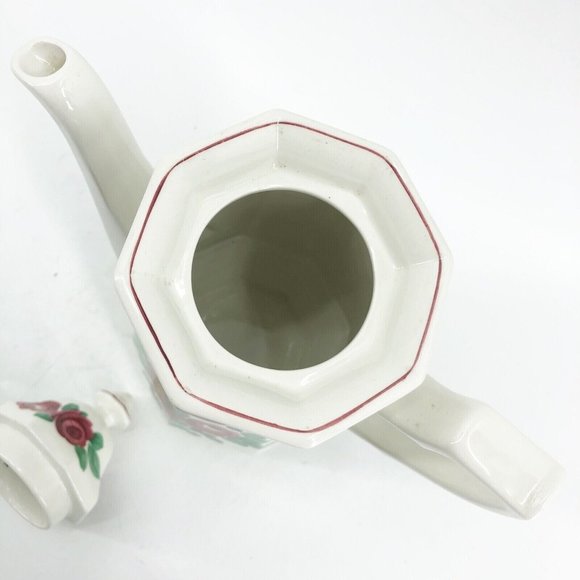 Adams Bridgwater English Ironstone Coffee Pot with Lid from England 9.5 x 8.5 - Picture 6 of 14